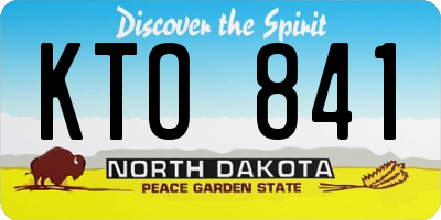ND license plate KTO841