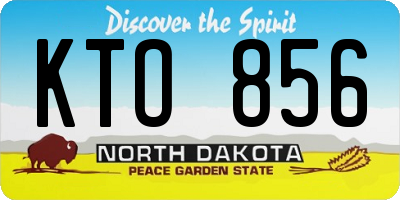 ND license plate KTO856