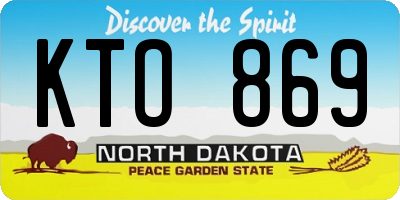 ND license plate KTO869