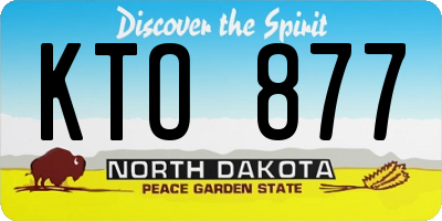 ND license plate KTO877