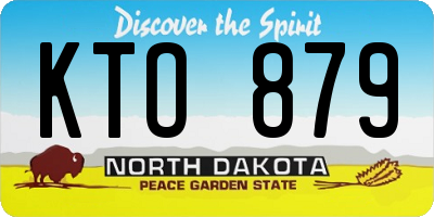 ND license plate KTO879