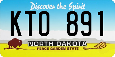 ND license plate KTO891