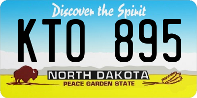 ND license plate KTO895