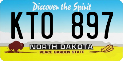 ND license plate KTO897