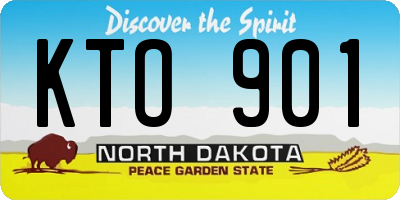 ND license plate KTO901