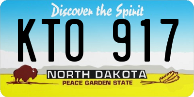 ND license plate KTO917