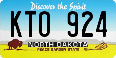 ND license plate KTO924