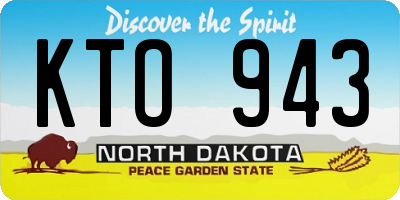 ND license plate KTO943