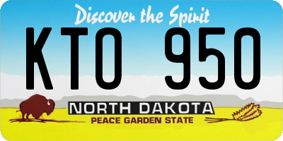 ND license plate KTO950
