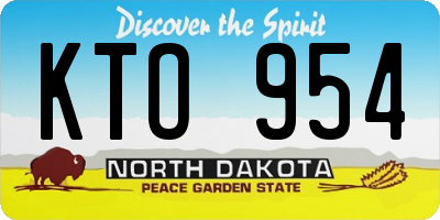 ND license plate KTO954