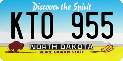 ND license plate KTO955