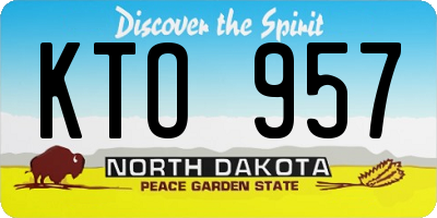 ND license plate KTO957