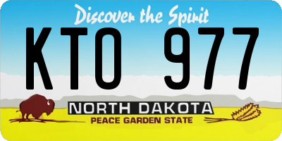 ND license plate KTO977