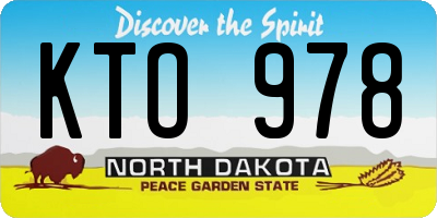 ND license plate KTO978
