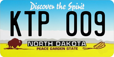 ND license plate KTP009