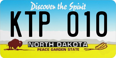 ND license plate KTP010