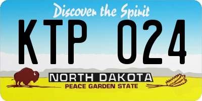 ND license plate KTP024