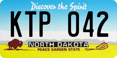 ND license plate KTP042