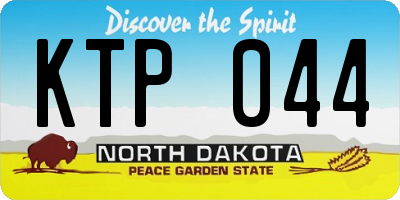 ND license plate KTP044