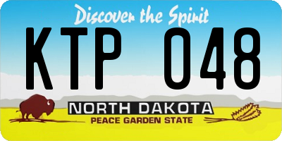 ND license plate KTP048