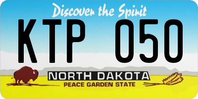 ND license plate KTP050