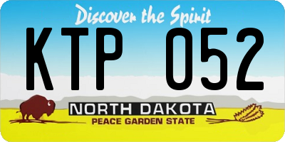 ND license plate KTP052