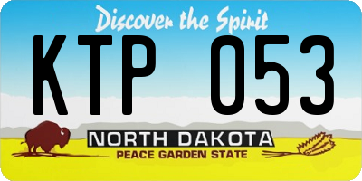 ND license plate KTP053