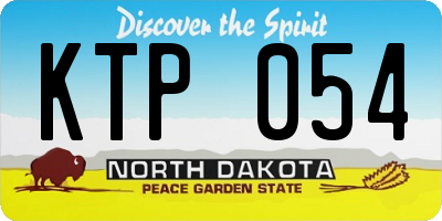 ND license plate KTP054
