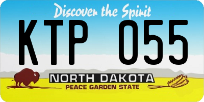 ND license plate KTP055