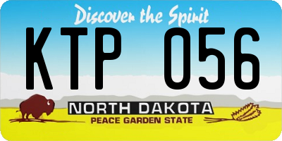 ND license plate KTP056