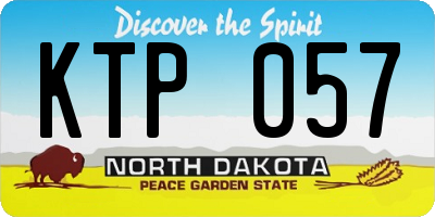 ND license plate KTP057