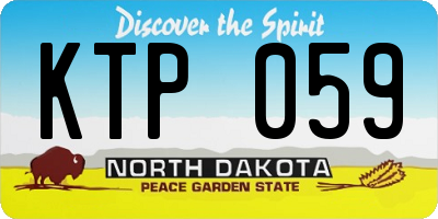 ND license plate KTP059