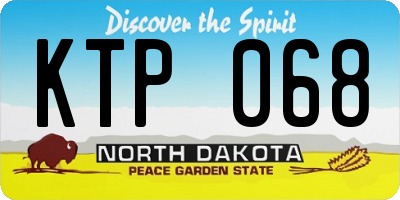 ND license plate KTP068