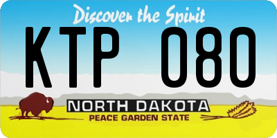 ND license plate KTP080