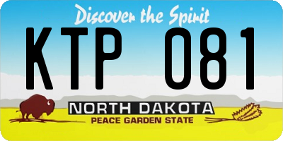 ND license plate KTP081