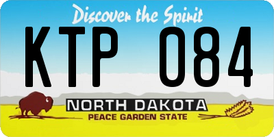 ND license plate KTP084