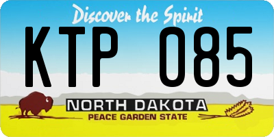ND license plate KTP085