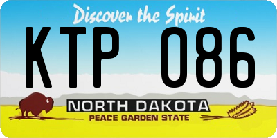 ND license plate KTP086