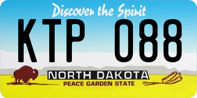 ND license plate KTP088