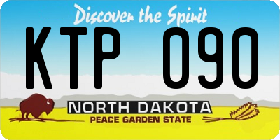 ND license plate KTP090