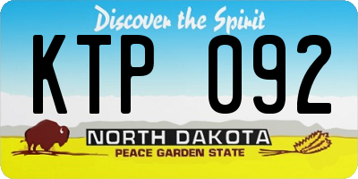 ND license plate KTP092