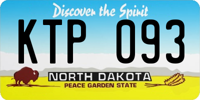 ND license plate KTP093