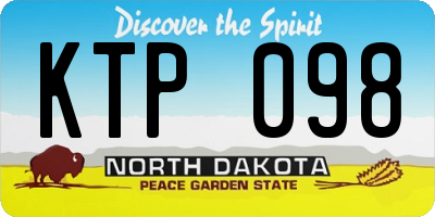 ND license plate KTP098