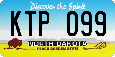 ND license plate KTP099