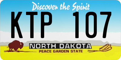 ND license plate KTP107
