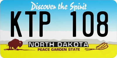ND license plate KTP108