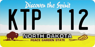 ND license plate KTP112