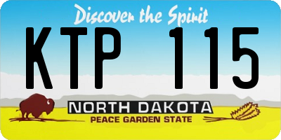 ND license plate KTP115
