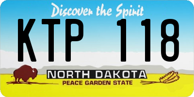 ND license plate KTP118