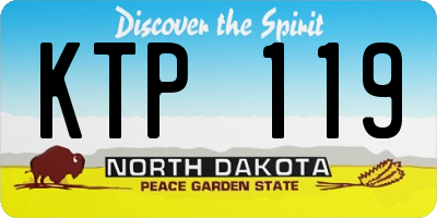 ND license plate KTP119